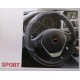 Coprivolante Auto in Simil Pelle con inserti grigii. Mod. Sport. Cm 36-38